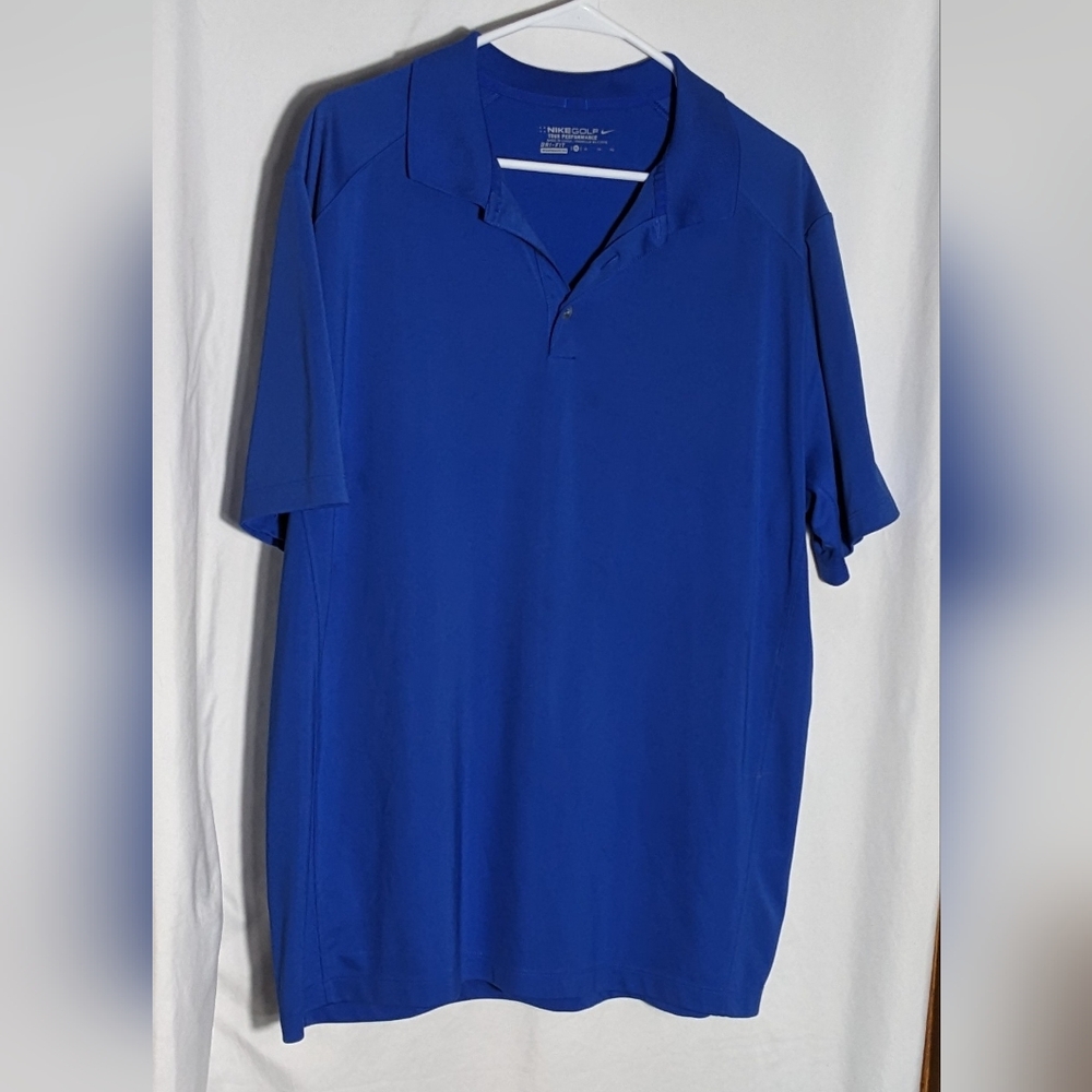 Men's Blue Nike Dry Fit Golf Tour Performance Short Sleeve Polo Shirt | … - Picture 2 of 7